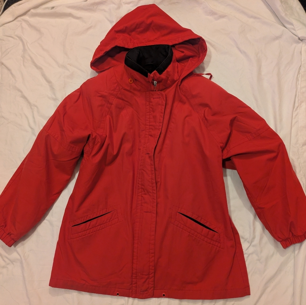 Towne By London Fog Red Double Lined Winter Coat